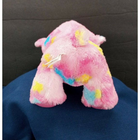 Ty Beanie Boos Franky Bear Pink TySilk Tie Dye Glitter Eyes Soft 6 inch Plush - Picture 5 of 8